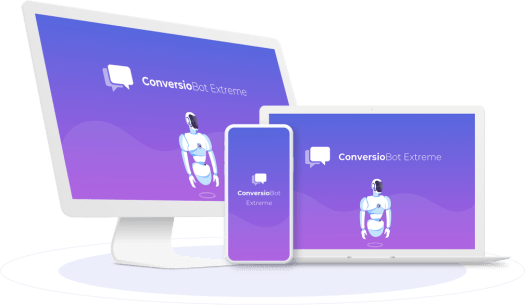 An image of Conversiobot's dashboard, with various customizable chatbots displayed on the screen.