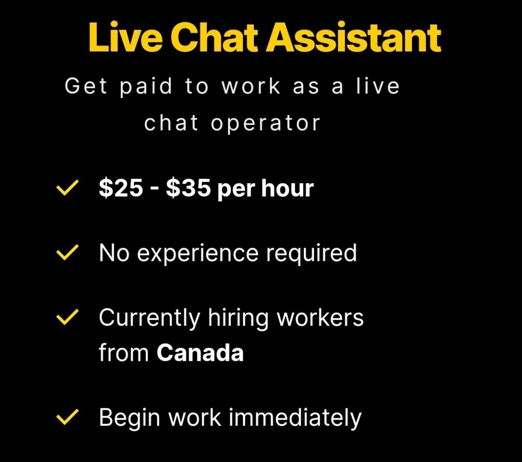 Get paid to work as a live chat operator