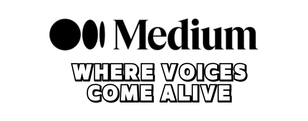 "Medium logo, representing a renowned platform for writers to share stories, insights, and connect with a global audience.